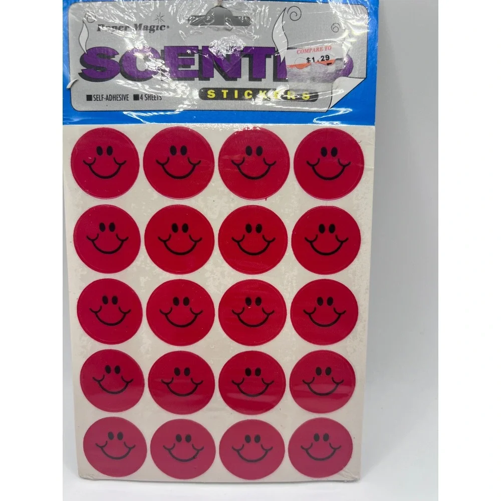 Vintage Random Lot Of New + Used Sticker‎ Sheets Smiley Scented Ziggy Animals